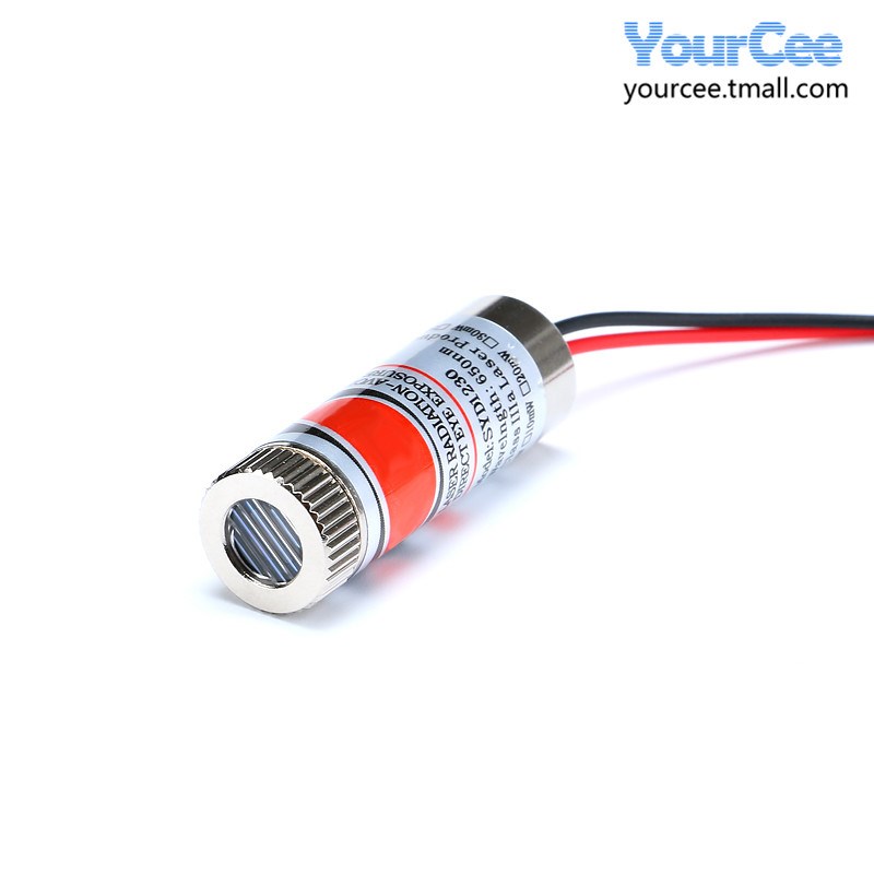 12mm激光头/管 5mW红色点状一/十字激光模组可调焦距 玩具/激光笔