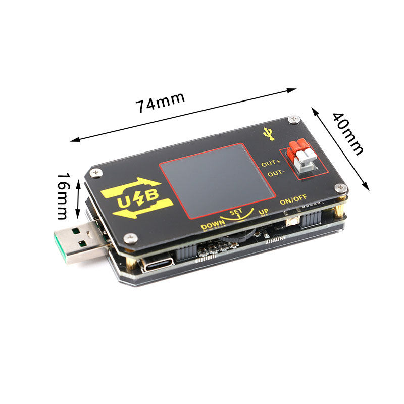 XY-UDP 数控USB彩屏电源5V转9V12V24V USB升压升降压模块恒压恒流