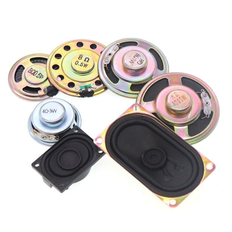 小喇叭扬声器diy0.25 0.5 1 2 3w5瓦4 8欧寸16R音箱音响功放配件