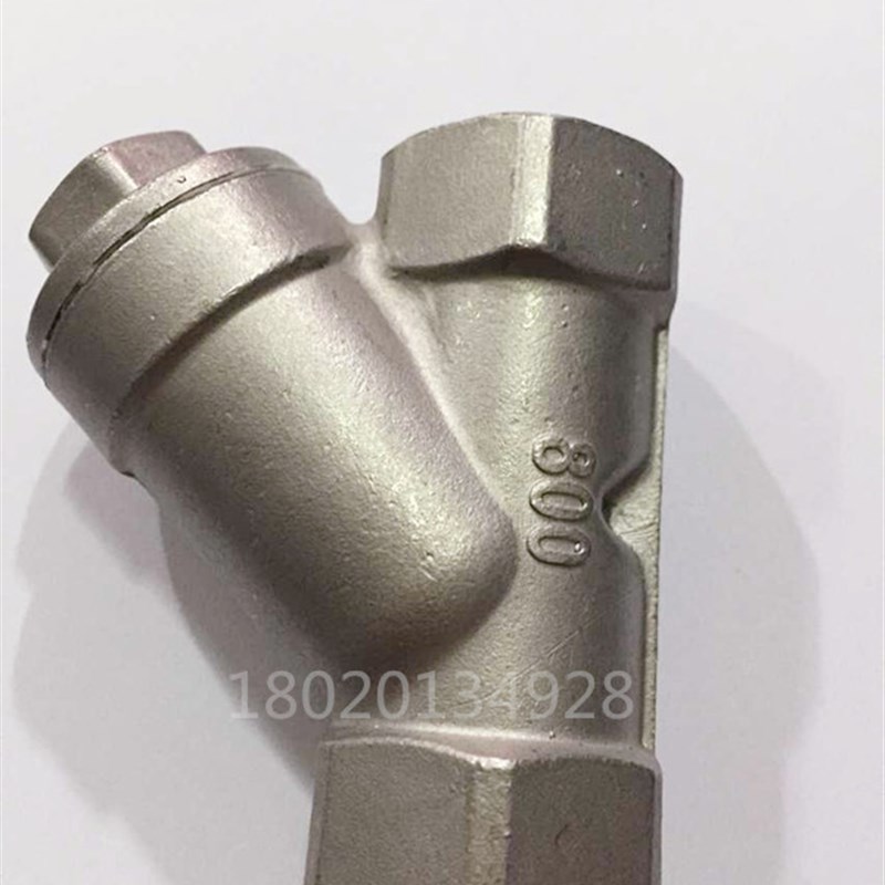 304不锈钢过滤器 Y型丝扣过滤器 内螺纹过滤器 阀门4分6分1寸 1/2
