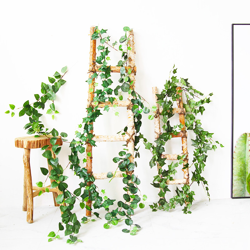仿真绿叶藤条绿萝海棠爬山虎叶藤蔓遮挡空调水管道缠绕垂吊顶装饰