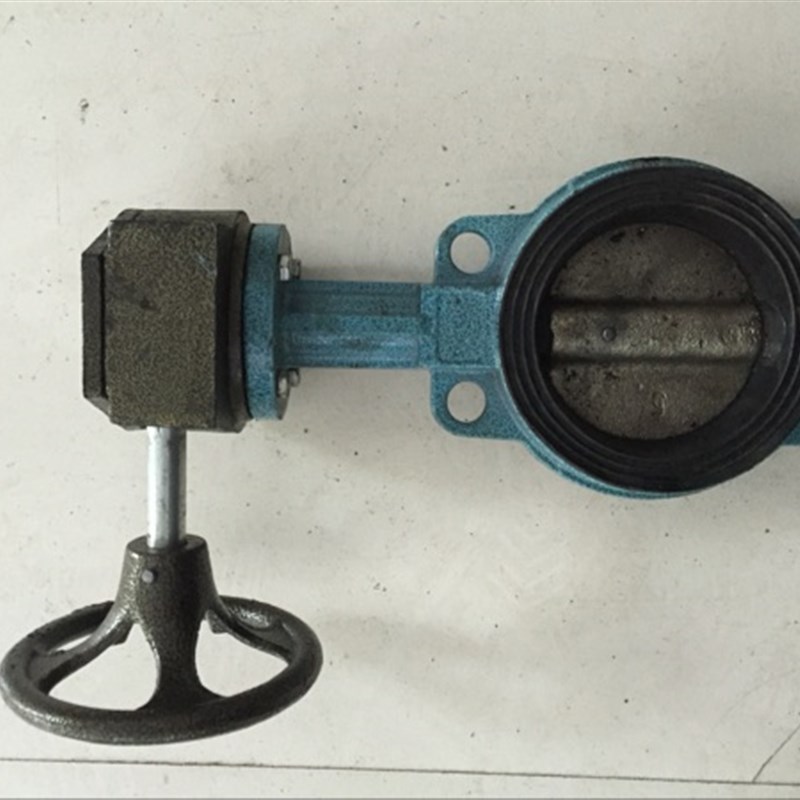 天津蝶阀手动软密封 D371X-16涡轮对夹蝶阀 天津大站力字牌阀门