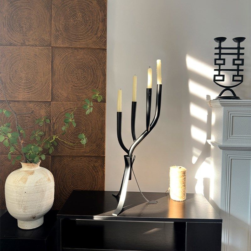 侘寂风铁艺烛台高级感轻奢风多头蜡烛台客厅家用装饰摆件民宿软装,橡塑材料及制品,塑料盒/塑料箱/塑料柜,淘宝优惠券,粉丝福利购,淘宝优惠卷