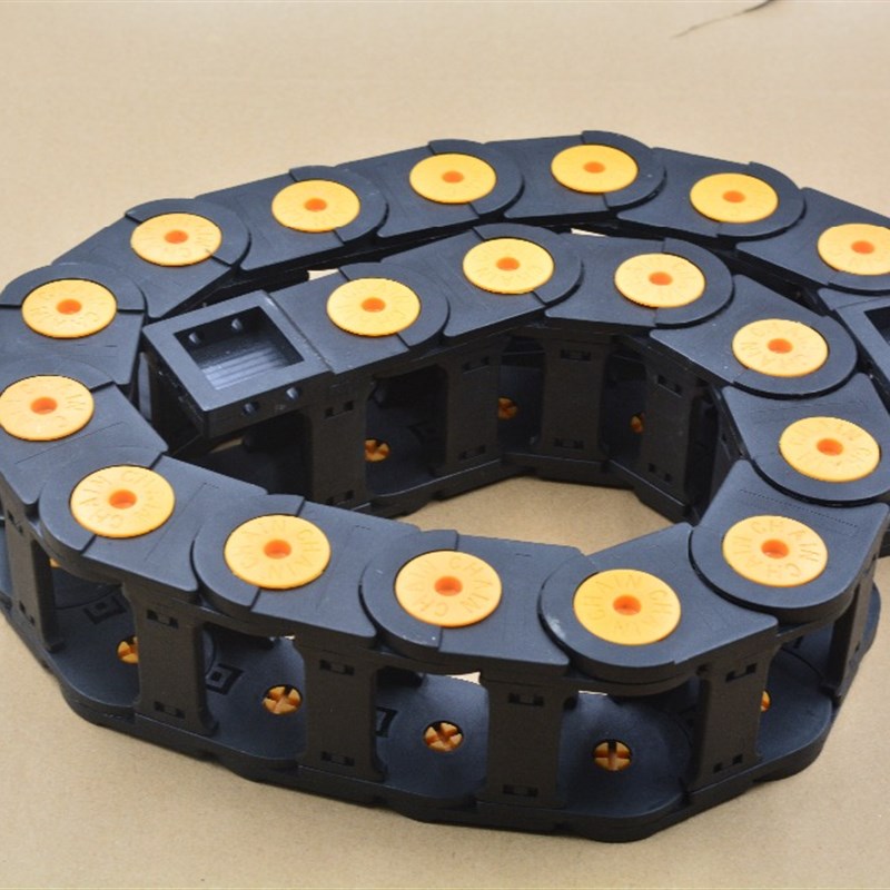 link cnc 雕刻机桥式拖链20系列25尼龙拖链线槽黄点耐磨长度1米