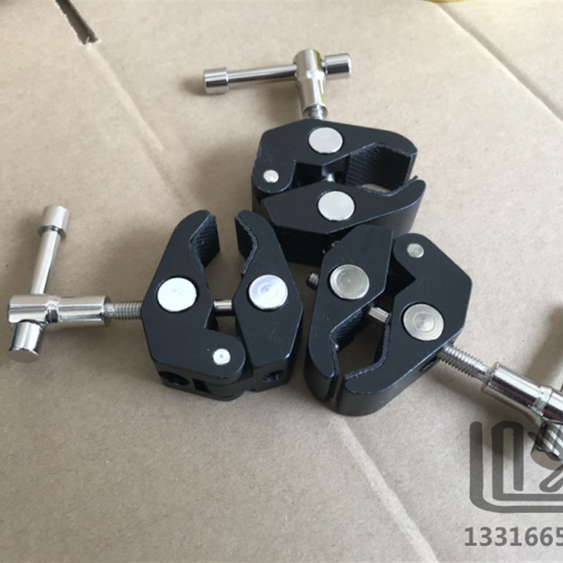 万用型 特大号 开口反应瓶夹具 法兰夹密封件 光催化反应器夹具