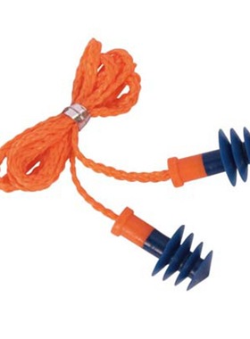 钢盾工具 带线圣诞树型硅胶防噪音耳塞工业机械降噪隔音S180003