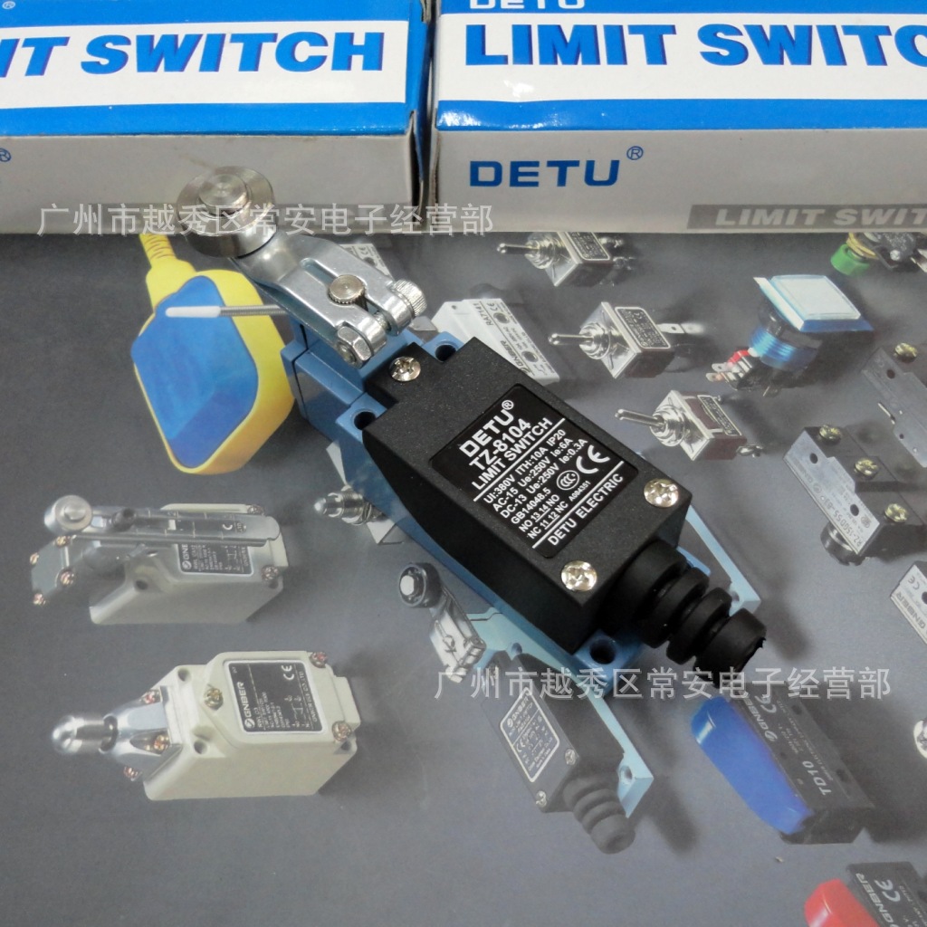 DETU 德图 行程开关 限位开关 TZ-8104 滚轮摆杆型 钢轮