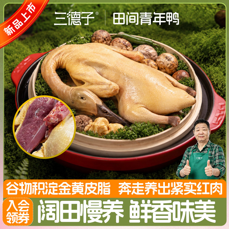 【新品】三德子散养田间青年鸭新鲜宰杀麻鸭子生态土鸭整只红烧