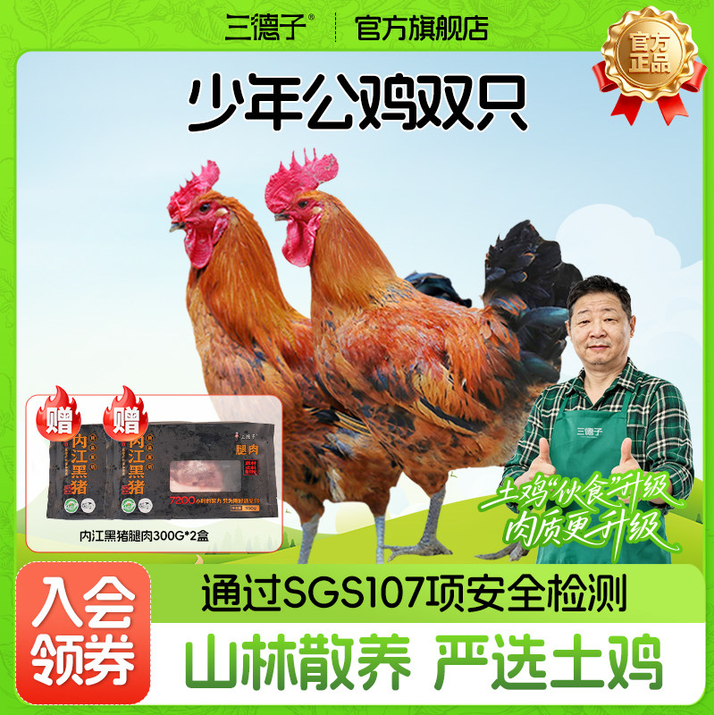 三德子好甄选少年公鸡【送黑猪腿肉】农家散养土鸡走地鸡新鲜宰杀