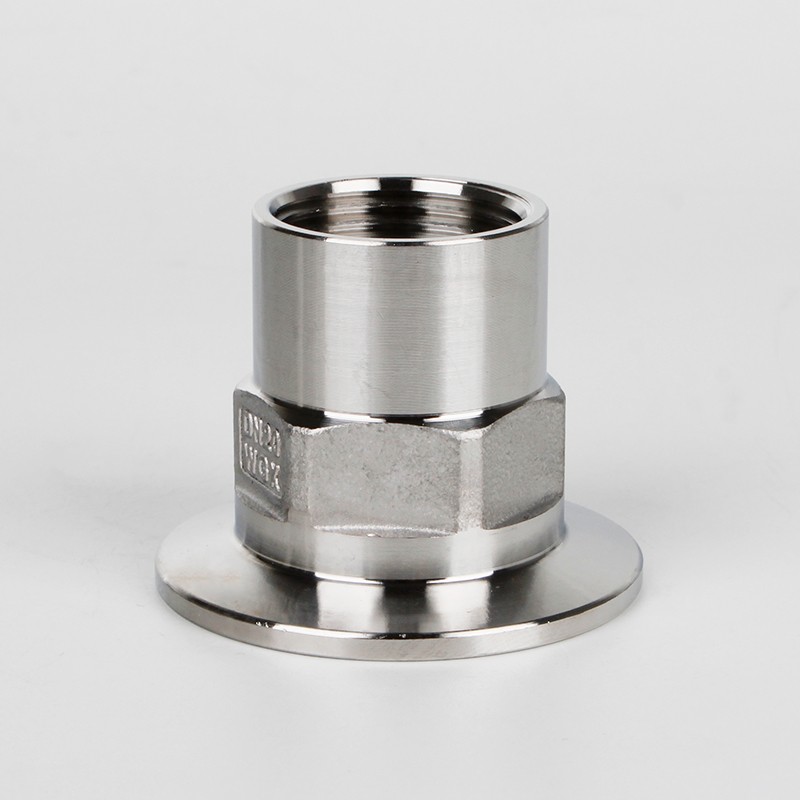 304不锈钢快装六角内丝接头卫生级快开卡箍卡盘内螺纹快速DN15 25