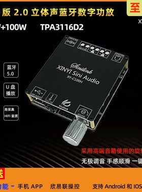 XINYI Sini Audio 100W HIFI级立体声蓝牙数字功放板模块TPA3116
