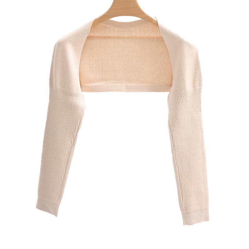 日本冬季护肩男女小披肩护肩膀长袖胳膊套肩部保暖空调房月子睡觉