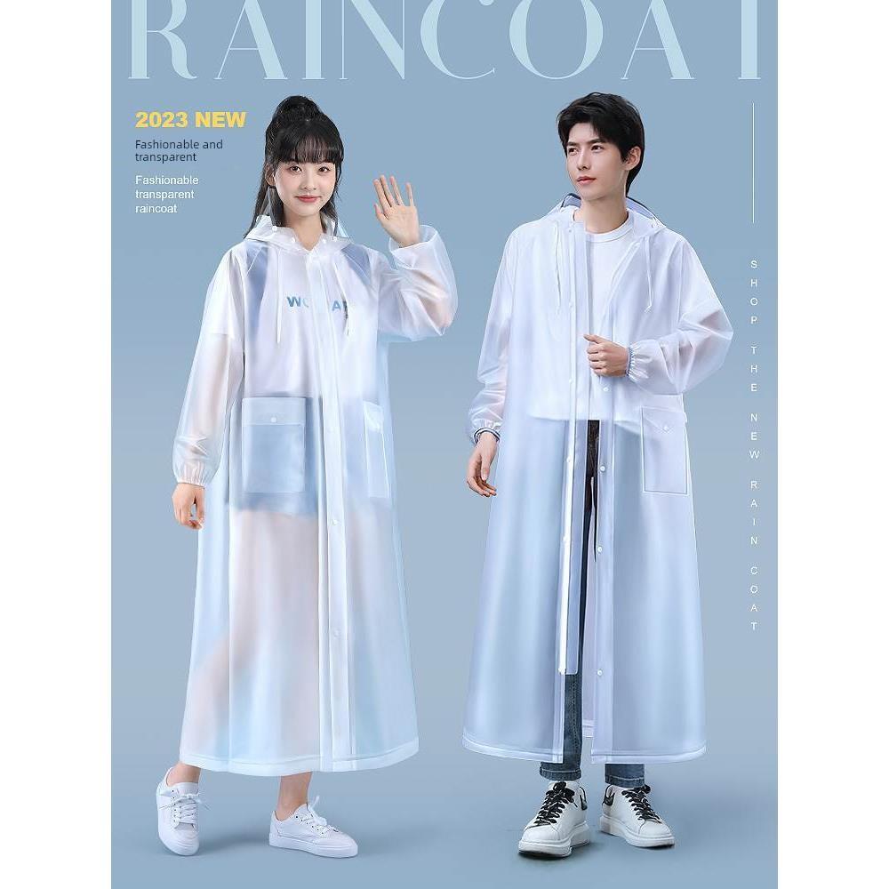 小雨衣女式男式长单件全身防雨成人透明外穿电动汽车人隔