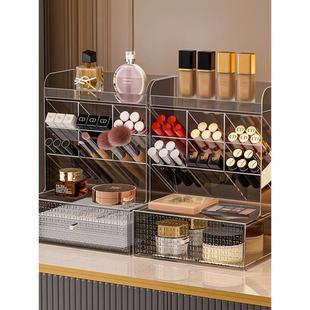 口红收纳盒桌面抽屉式 化妆品面膜盒梳妆台护肤品置物架化妆刷桶