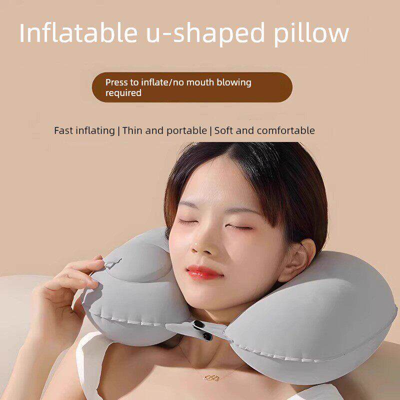 【品牌正品】充气u型枕旅行便携颈枕坐车飞机u形枕头护颈旅游好物