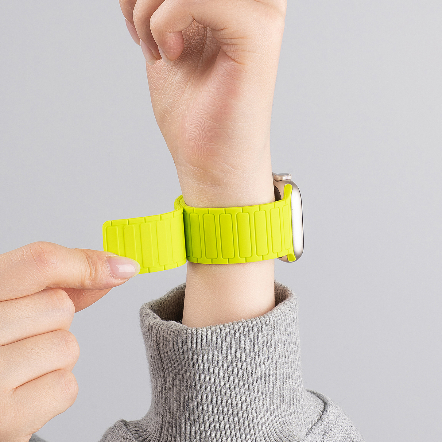 美派新款适用苹果iwatchs10智能高级表带苹果女款运动手表表带applewatch9硅胶表带iwatch8男女夏季透气腕带