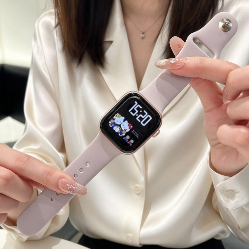 美派适用苹果手表硅胶反扣表带