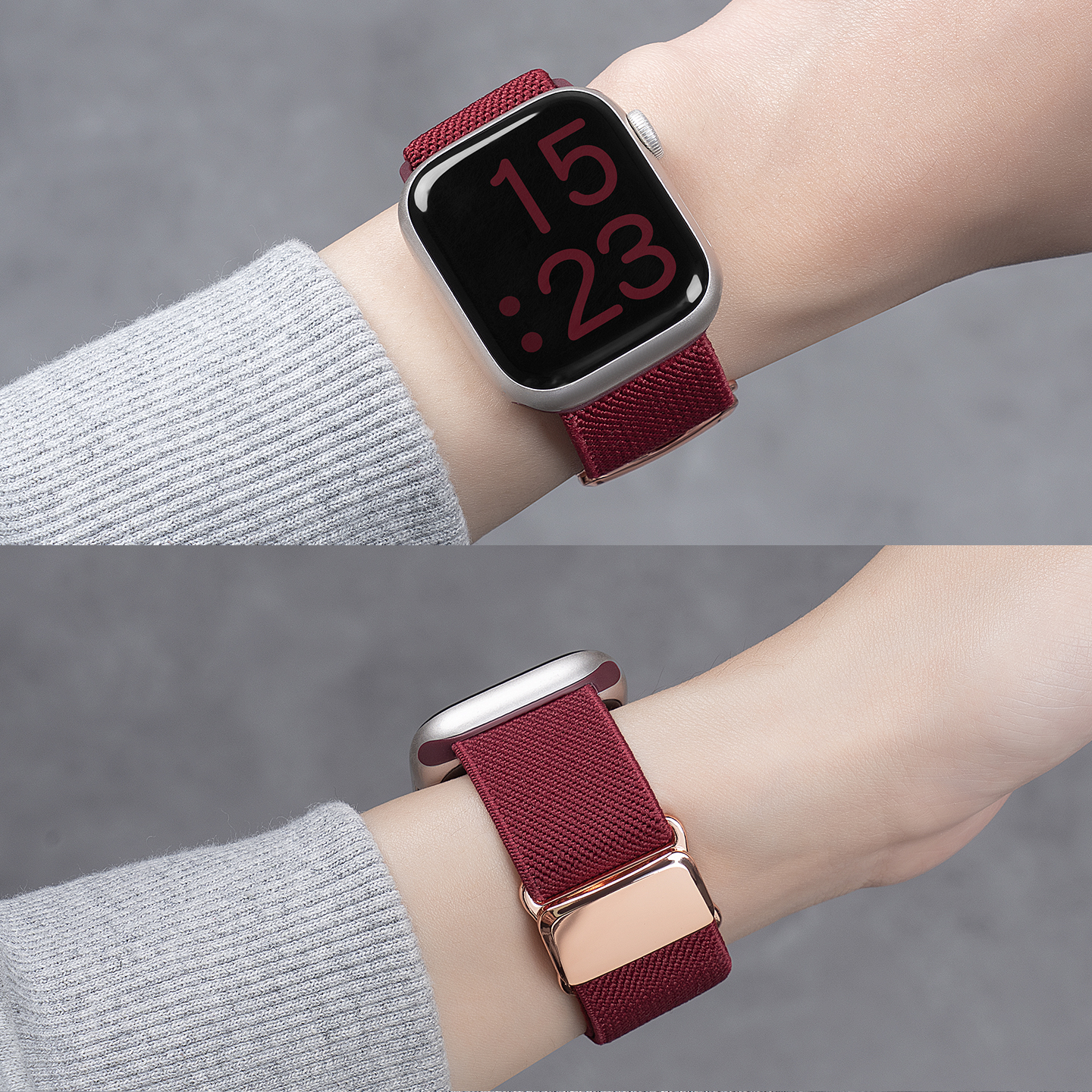 美派适用苹果s11尼龙编织s10表带