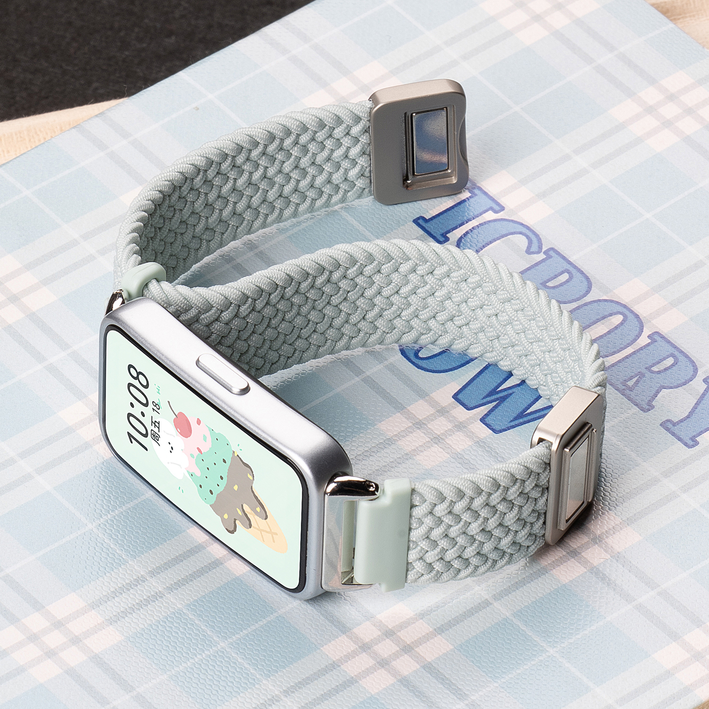 美派华为手环编织表带女款秋冬