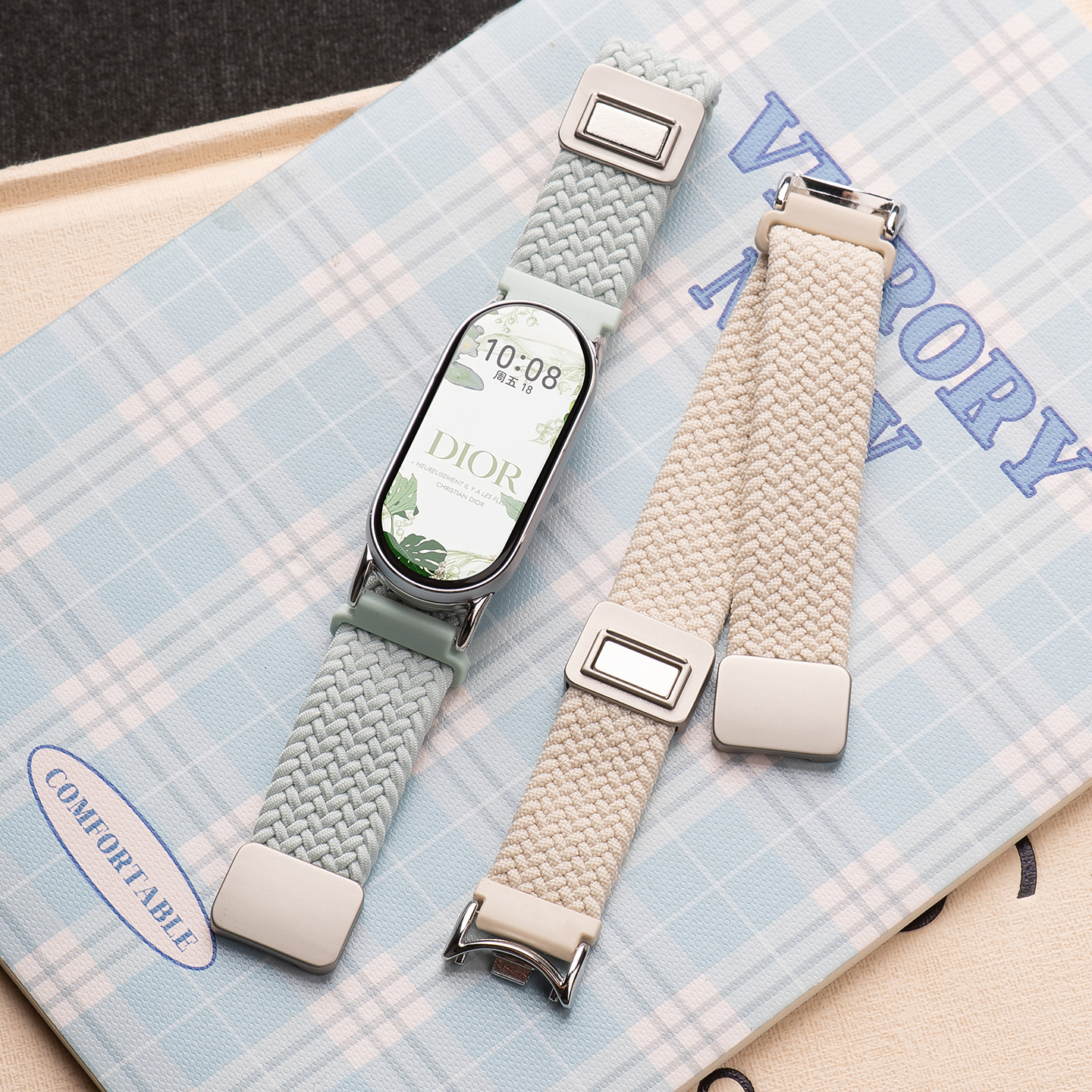 适用小米手环10磁吸编织尼龙表带