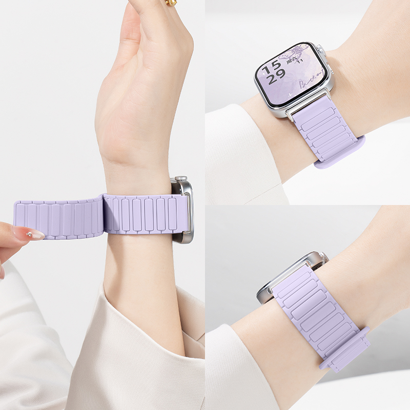 【张婧仪同款】适用华为FIT4磁吸硅胶反扣表带新款fit3女款手表带watchfit4腕带FIT4pro夏季透气fit2手表表带