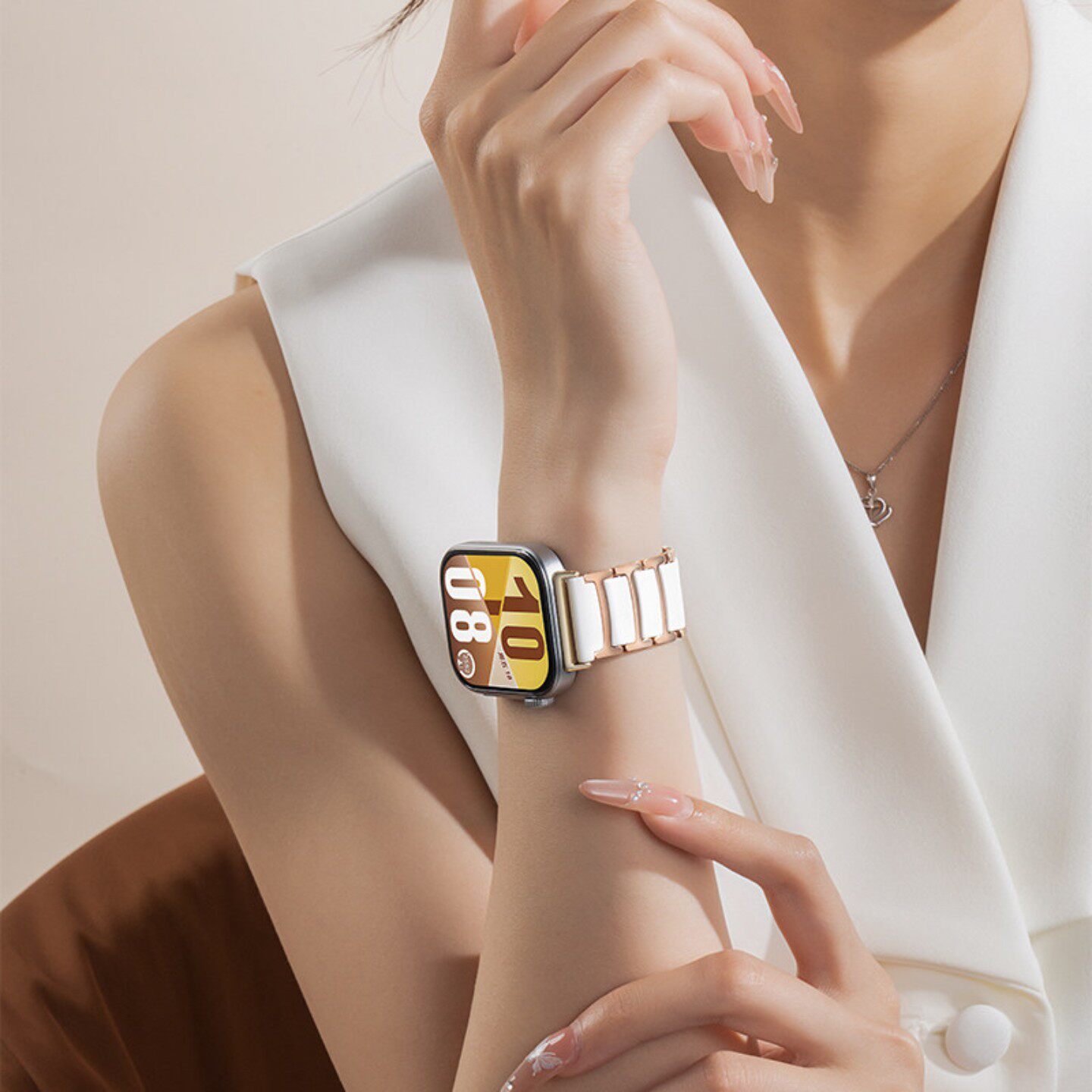 美派适用华为FIT5表带手表FIT4智能腕表watchfit4陶瓷腕带fit4pro夏天5pro运动新款fit2女NFC替换带配件