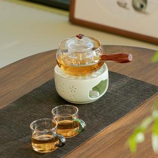 日式 温茶器套装 暖茶炉烛台手工蜡烛加热底座家用茶壶温茶整套日式
