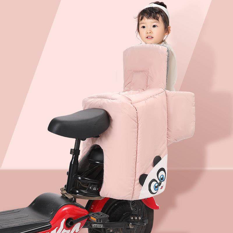 电动车后座挡风被电瓶自行车加厚加绒保暖冬季儿童款亲子防水护腿