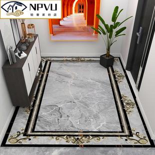 NPVU可擦免洗地毯入户门垫PVC进门脚垫防滑地垫家用皮革垫可裁剪
