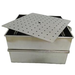 不锈钢四方形蒸笼蒸笼蒸格冲孔蒸笼笼盖正方形蒸包子笼42cm水盆