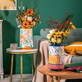 JOYYE花眷锦绣陶瓷花瓶家居客厅创意摆件田园风花瓶插花简约送礼