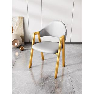 2024新款北欧轻奢风奶茶店椅子洽谈椅办公接待椅子小吃店家用餐椅