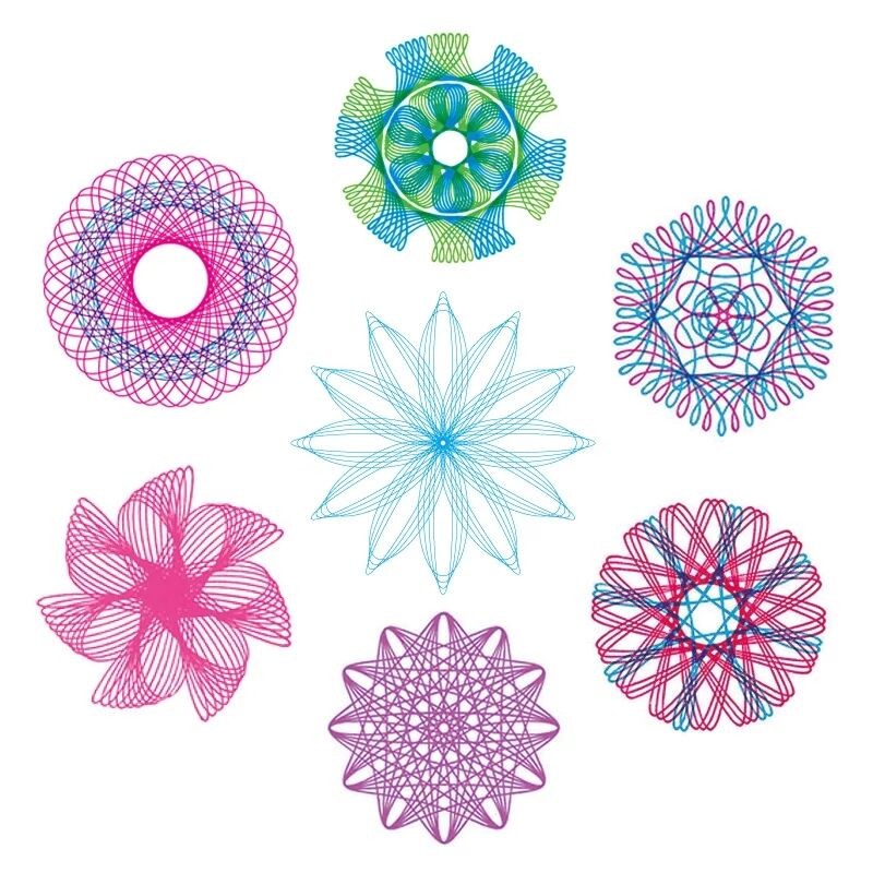 六一儿童节礼物绘图模板尺绘画套装多功能万花尺套装繁花曲线规