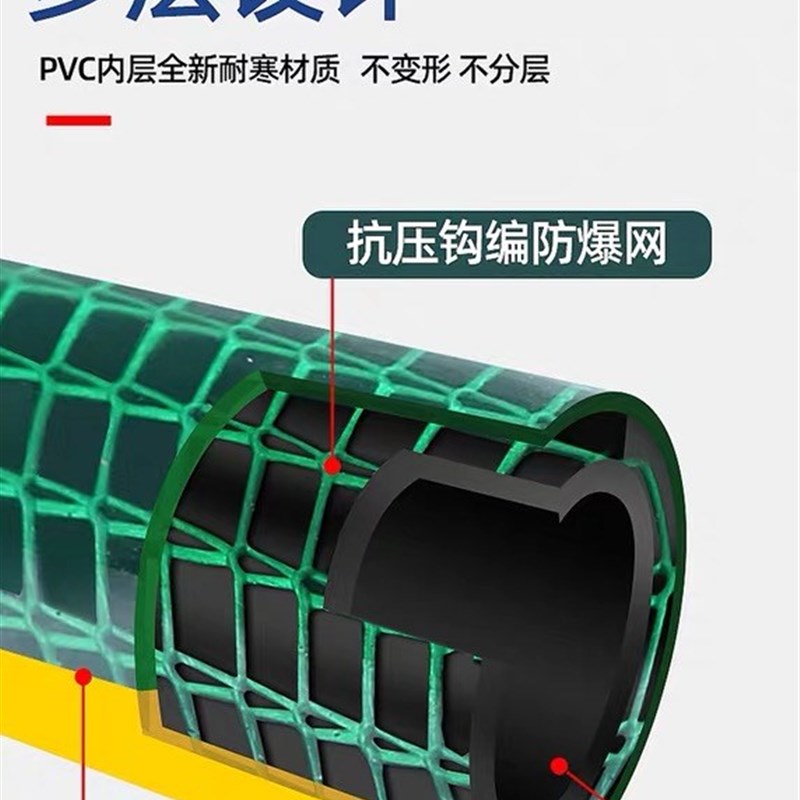 4分6分1寸钩编管PVC防冻四季软管水泵出水管家用园林塑料蛇皮管