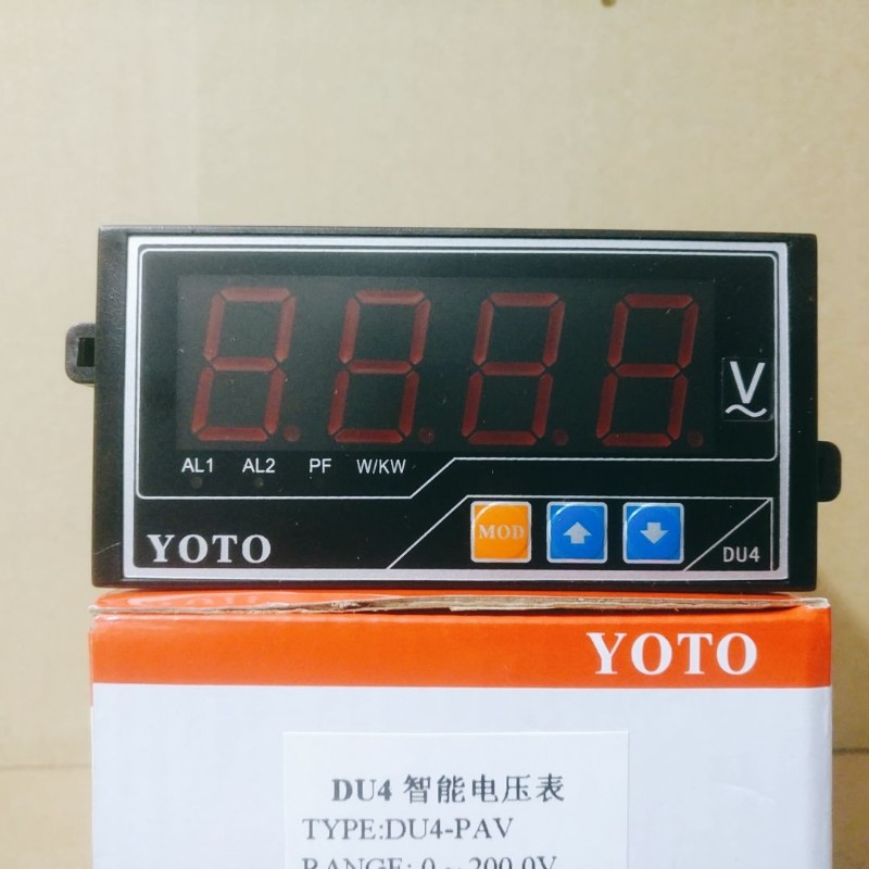 北崎YOTO 数显智能上下限报警交直流电压表 DU4-PAV DU4-PDV