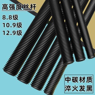高强度8.8级12.9级1.2米 1.5米加长丝杆全牙通丝螺纹M16M20M24M30