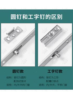 塑钢窗平开传动器不锈钢传动杆塑钢窗联动杆门窗配件窗锁工字锁扣