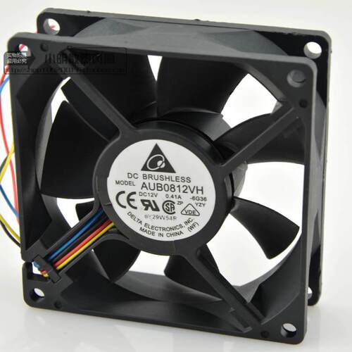 台达 DELTA 8025 8CM 0.41A PWM自动控速CPU散热器风扇AUB0812VH