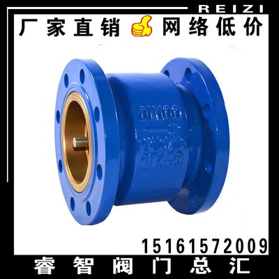 HC41X-16C碳钢法兰铜芯消声止回阀 立卧式止水锤防倒流单向止逆阀