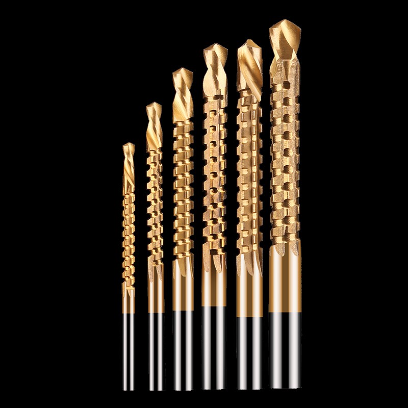 麻花钻头锯齿钻金属打孔木工木材拉花手电钻多功能模型拉槽开孔器