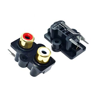 RCA莲花插座 红白孔 2孔4孔6孔 音频座AV座信号音响插座插头