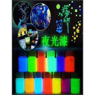 夜漆夜光颜料超亮防水夜光粉长效荧光粉制发光涂料荧光光漆荧光液