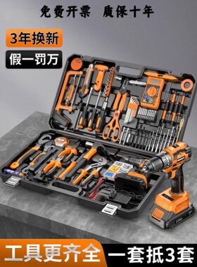 德国博士进口工具套装家用电动工具箱电工全套组合车载电钻多功能