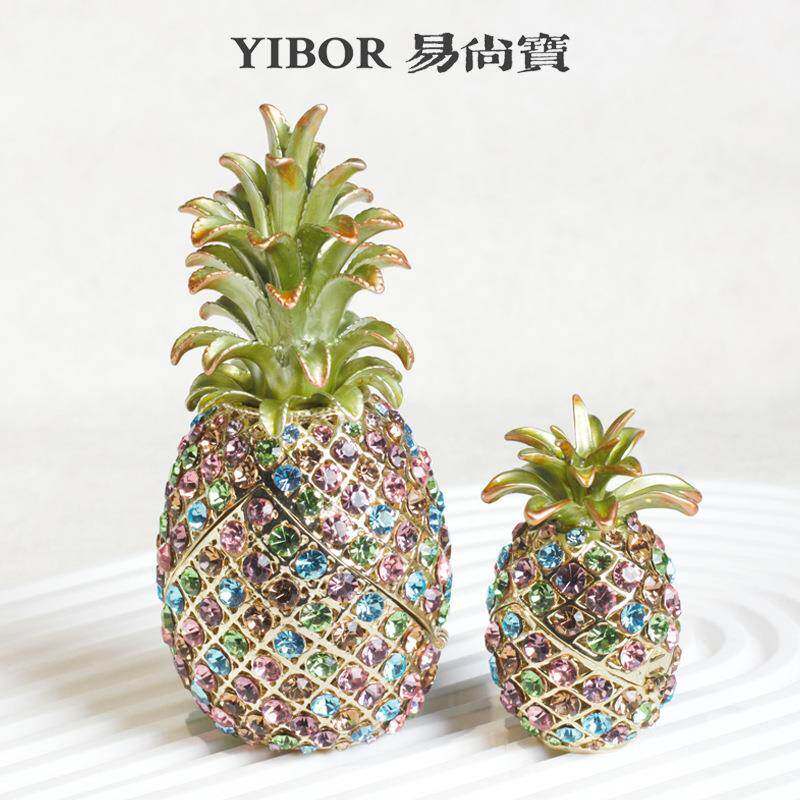 玻璃菠萝凤梨手工吹制拉制工艺品装饰摆件艺术美式礼物