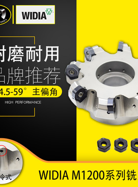 原装WIDIA 数控铣刀盘内冷面铣CNC加工中心M1200快速开粗HNEU刀片