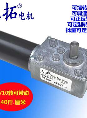 三拓电机GW31ZY蜗轮蜗杆减速电机12V 24V电炒锅电动机微型马达