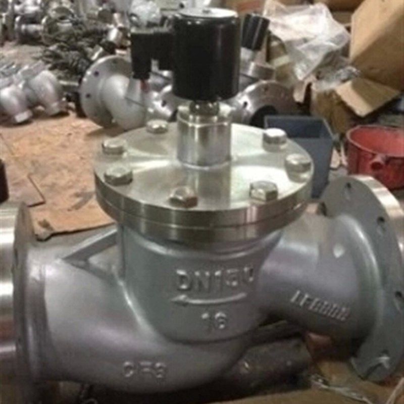 DC24V AC220V 锅炉蒸汽不锈钢电磁阀ZBSF活塞式法兰电磁阀 DN100