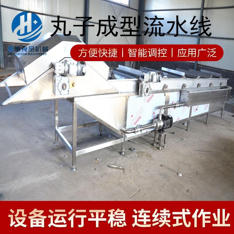 肉丸卤制蒸煮设备 全自动不锈钢果蔬漂烫机  丸子成型流水线