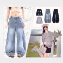 刺绣钉珠牛仔裤 VINHOPESS女纽扣提花毛衣开衫 李佳琦直播间