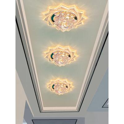 Led水晶灯通道灯走廊灯嵌入式入口大厅门厅走廊阳台灯表面安装隐